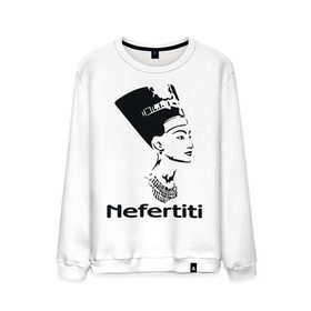 Мужской свитшот хлопок с принтом Nefertiti в Кировске, 100% хлопок |  | nefertiti | древний египет | египет | мумия | нефертити | портрет