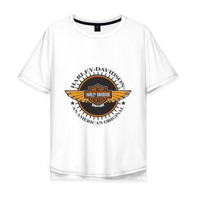 Мужская футболка хлопок Oversize с принтом Harley-Davidson (4) в Кировске, 100% хлопок | свободный крой, круглый ворот, “спинка” длиннее передней части | Тематика изображения на принте: дэвидсон | харлей | харли
