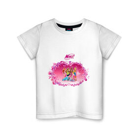 Детская футболка хлопок с принтом Winx club new в Кировске, 100% хлопок | круглый вырез горловины, полуприлегающий силуэт, длина до линии бедер | winx | винкс
