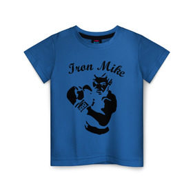 Детская футболка хлопок с принтом Майк Тайсон в Кировске, 100% хлопок | круглый вырез горловины, полуприлегающий силуэт, длина до линии бедер | mike tyson | железный майк