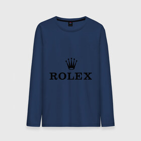 Мужской лонгслив хлопок с принтом Rolex в Кировске, 100% хлопок |  | rolex | бренд | гламурный | дорогой | корона | крутой | марка | пафосный | ролекс | часы