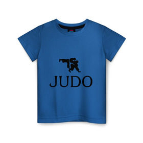 Детская футболка хлопок с принтом Дзюдо в Кировске, 100% хлопок | круглый вырез горловины, полуприлегающий силуэт, длина до линии бедер | дзюдо