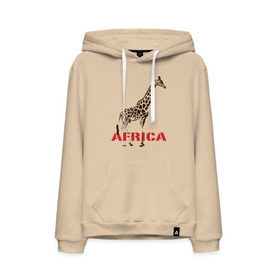 Мужская толстовка хлопок с принтом Africa в Кировске, френч-терри, мягкий теплый начес внутри (100% хлопок) | карман-кенгуру, эластичные манжеты и нижняя кромка, капюшон с подкладом и шнурком | Тематика изображения на принте: africa | giraffa | safari | африка | животные | жираф | сафари
