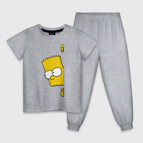 Детская пижама хлопок с принтом Bart Simpson (3) в Кировске, 100% хлопок |  брюки и футболка прямого кроя, без карманов, на брюках мягкая резинка на поясе и по низу штанин
 | гомер