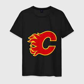 Мужская футболка хлопок с принтом Calgary Flames Iginla в Кировске, 100% хлопок | прямой крой, круглый вырез горловины, длина до линии бедер, слегка спущенное плечо. | Тематика изображения на принте: 