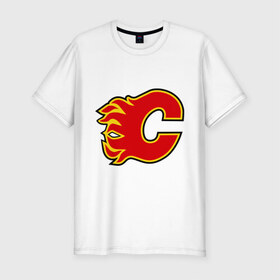 Мужская футболка премиум с принтом Calgary Flames McDonald в Кировске, 92% хлопок, 8% лайкра | приталенный силуэт, круглый вырез ворота, длина до линии бедра, короткий рукав | 