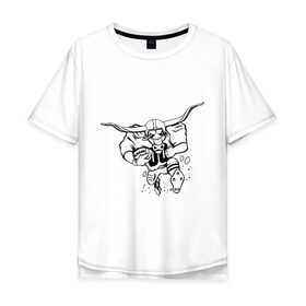 Мужская футболка хлопок Oversize с принтом Chicago bulls в Кировске, 100% хлопок | свободный крой, круглый ворот, “спинка” длиннее передней части | американский футбол | регби