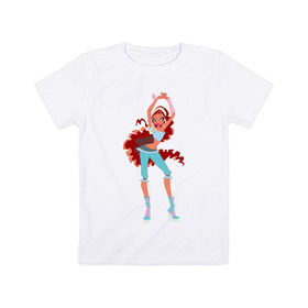 Детская футболка хлопок с принтом Лейла в Кировске, 100% хлопок | круглый вырез горловины, полуприлегающий силуэт, длина до линии бедер | winx | винкс | лейлалейла