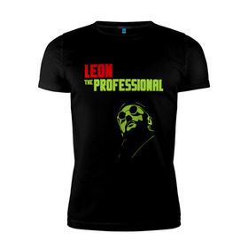 Мужская футболка премиум с принтом Leon the Professional в Кировске, 92% хлопок, 8% лайкра | приталенный силуэт, круглый вырез ворота, длина до линии бедра, короткий рукав | 