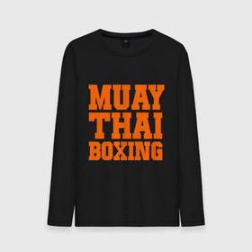Мужской лонгслив хлопок с принтом Muay Thai Boxing в Кировске, 100% хлопок |  | емельяненко | муай тай