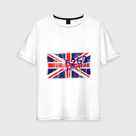 Женская футболка хлопок Oversize с принтом England Urban flag в Кировске, 100% хлопок | свободный крой, круглый ворот, спущенный рукав, длина до линии бедер
 | 5262 | england | gb | uk | urban style | англия | британия | британский флаг | великобритания | флаги