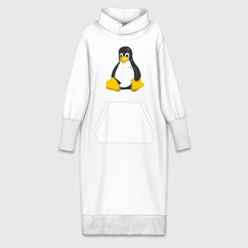 Платье удлиненное хлопок с принтом Linux (7) в Кировске,  |  | пингвин