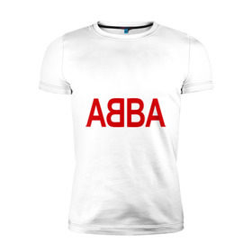Мужская футболка премиум с принтом ABBA в Кировске, 92% хлопок, 8% лайкра | приталенный силуэт, круглый вырез ворота, длина до линии бедра, короткий рукав | Тематика изображения на принте: 70е | 80е | abba | абба | группа | квартет | музыка | музыкальные группы | поп музыка