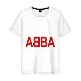 Мужская футболка хлопок с принтом ABBA в Кировске, 100% хлопок | прямой крой, круглый вырез горловины, длина до линии бедер, слегка спущенное плечо. | 70е | 80е | abba | абба | группа | квартет | музыка | музыкальные группы | поп музыка