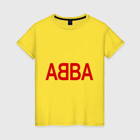 Женская футболка хлопок с принтом ABBA в Кировске, 100% хлопок | прямой крой, круглый вырез горловины, длина до линии бедер, слегка спущенное плечо | 70е | 80е | abba | абба | группа | квартет | музыка | музыкальные группы | поп музыка