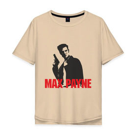 Мужская футболка хлопок Oversize с принтом Max Payne (2) в Кировске, 100% хлопок | свободный крой, круглый ворот, “спинка” длиннее передней части | max payne | shooter | макс пейн | стрелялка | шутер