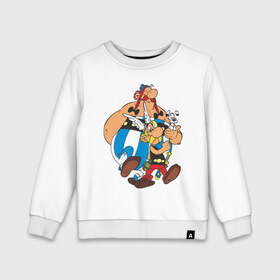 Детский свитшот хлопок с принтом Asterix&Obelix (3) в Кировске, 100% хлопок | круглый вырез горловины, эластичные манжеты, пояс и воротник | астерикс | астерикс и обеликс | обеликс