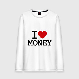 Мужской лонгслив хлопок с принтом I love money в Кировске, 100% хлопок |  | i love | money | бабки | бабло | бабосы | валюта | деньги | доллары | евро | купюры | люблю деньги