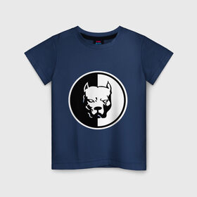 Детская футболка хлопок с принтом Pitbull (2) в Кировске, 100% хлопок | круглый вырез горловины, полуприлегающий силуэт, длина до линии бедер | Тематика изображения на принте: pitbull | спартак