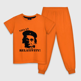 Детская пижама хлопок с принтом Эйнштейн - Viva La Relativity! в Кировске, 100% хлопок |  брюки и футболка прямого кроя, без карманов, на брюках мягкая резинка на поясе и по низу штанин
 | че гевара