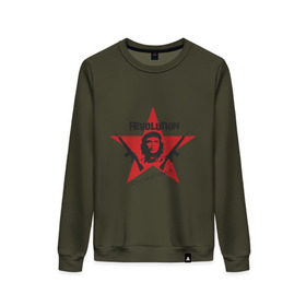 Женский свитшот хлопок с принтом Che Guevara - revolution в Кировске, 100% хлопок | прямой крой, круглый вырез, на манжетах и по низу широкая трикотажная резинка  | че гевара