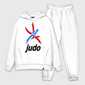 Мужской костюм хлопок OVERSIZE с принтом Дзюдо   Judo эмблема в Кировске,  |  | дзюдо