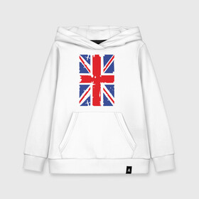 Детская толстовка хлопок с принтом Британский флаг в Кировске, 100% хлопок | Круглый горловой вырез, эластичные манжеты, пояс, капюшен | great britain | uk | united kingdom | английский флаг | британский флаг | флаг uk | флаг англии | флаг британии | флаг великобритании