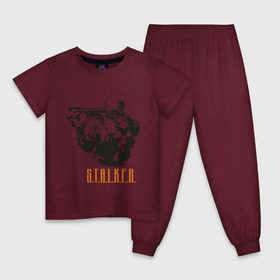 Детская пижама хлопок с принтом Stalker 2 в Кировске, 100% хлопок |  брюки и футболка прямого кроя, без карманов, на брюках мягкая резинка на поясе и по низу штанин
 | 