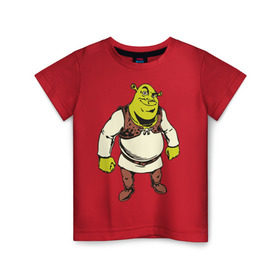 Детская футболка хлопок с принтом Shrek (3) в Кировске, 100% хлопок | круглый вырез горловины, полуприлегающий силуэт, длина до линии бедер | shrek | шрек