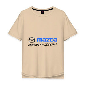 Мужская футболка хлопок Oversize с принтом Мazda zoom-zoom в Кировске, 100% хлопок | свободный крой, круглый ворот, “спинка” длиннее передней части | mazda | авто | авто2012 | логотип | мазда | машины | философия mazda zoom zoomzoom zoom | японские