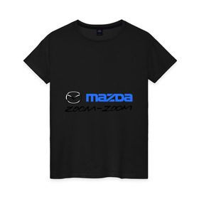 Женская футболка хлопок с принтом Мazda zoom-zoom в Кировске, 100% хлопок | прямой крой, круглый вырез горловины, длина до линии бедер, слегка спущенное плечо | mazda | авто | авто2012 | логотип | мазда | машины | философия mazda zoom zoomzoom zoom | японские
