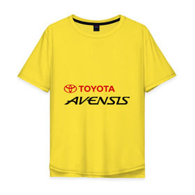 Мужская футболка хлопок Oversize с принтом Toyota Avensis в Кировске, 100% хлопок | свободный крой, круглый ворот, “спинка” длиннее передней части | avensis | toyota | toyota avensis | авенсис | тойота | тойота авенсис