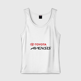 Женская майка хлопок с принтом Toyota Avensis в Кировске, 95% хлопок, 5% эластан |  | avensis | toyota | toyota avensis | авенсис | тойота | тойота авенсис