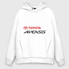 Мужское худи Oversize хлопок с принтом Toyota Avensis в Кировске, френч-терри — 70% хлопок, 30% полиэстер. Мягкий теплый начес внутри —100% хлопок | боковые карманы, эластичные манжеты и нижняя кромка, капюшон на магнитной кнопке | avensis | toyota | toyota avensis | авенсис | тойота | тойота авенсис