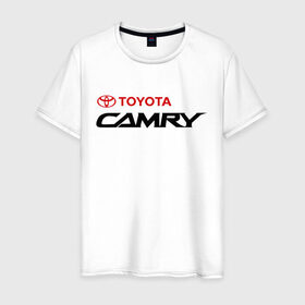 Мужская футболка хлопок с принтом Toyota Camry в Кировске, 100% хлопок | прямой крой, круглый вырез горловины, длина до линии бедер, слегка спущенное плечо. | toyota | toyota camry | камри | камрюха | тойота | тойота камри | японка