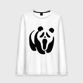 Мужской лонгслив хлопок с принтом Scream Panda в Кировске, 100% хлопок |  | панда