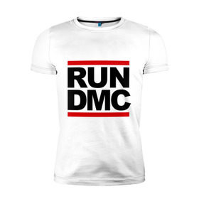 Мужская футболка премиум с принтом Run DMC в Кировске, 92% хлопок, 8% лайкра | приталенный силуэт, круглый вырез ворота, длина до линии бедра, короткий рукав | dmc | gangsta | gansta | hip hop | hop | rap | run | рэп | рэпчина | хип | хип хоп | хипхоп | хоп