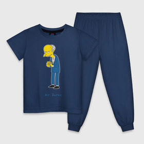 Детская пижама хлопок с принтом Mr. Burns (The Simpsons) в Кировске, 100% хлопок |  брюки и футболка прямого кроя, без карманов, на брюках мягкая резинка на поясе и по низу штанин
 | burns | simpsons | симпсоны | симсоны