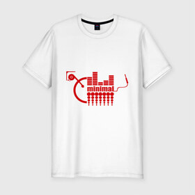 Мужская футболка премиум с принтом Minimal Techno в Кировске, 92% хлопок, 8% лайкра | приталенный силуэт, круглый вырез ворота, длина до линии бедра, короткий рукав | эквалайзер