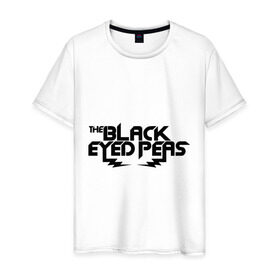 Мужская футболка хлопок с принтом Black Eyed Peas в Кировске, 100% хлопок | прямой крой, круглый вырез горловины, длина до линии бедер, слегка спущенное плечо. | black eyed peasпесня | music | pop | rnb | исполнитель | музыка | поп