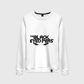 Женский свитшот хлопок с принтом Black Eyed Peas в Кировске, 100% хлопок | прямой крой, круглый вырез, на манжетах и по низу широкая трикотажная резинка  | black eyed peasпесня | music | pop | rnb | исполнитель | музыка | поп