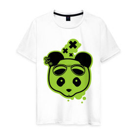 Мужская футболка хлопок с принтом Cool Panda в Кировске, 100% хлопок | прямой крой, круглый вырез горловины, длина до линии бедер, слегка спущенное плечо. | панда
