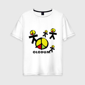 Женская футболка хлопок Oversize с принтом Olodum(1) в Кировске, 100% хлопок | свободный крой, круглый ворот, спущенный рукав, длина до линии бедер
 | бразилия