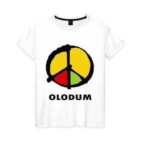 Женская футболка хлопок с принтом Olodum в Кировске, 100% хлопок | прямой крой, круглый вырез горловины, длина до линии бедер, слегка спущенное плечо | бразилия