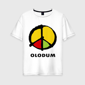 Женская футболка хлопок Oversize с принтом Olodum в Кировске, 100% хлопок | свободный крой, круглый ворот, спущенный рукав, длина до линии бедер
 | бразилия