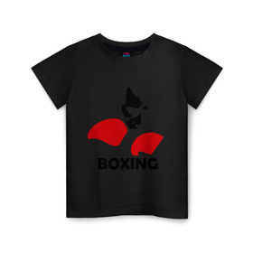 Детская футболка хлопок с принтом Russia boxing в Кировске, 100% хлопок | круглый вырез горловины, полуприлегающий силуэт, длина до линии бедер | кикбоксинг
