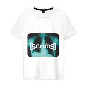 Мужская футболка хлопок с принтом Scrubs (Клиника) в Кировске, 100% хлопок | прямой крой, круглый вырез горловины, длина до линии бедер, слегка спущенное плечо. | scrubs | клиника