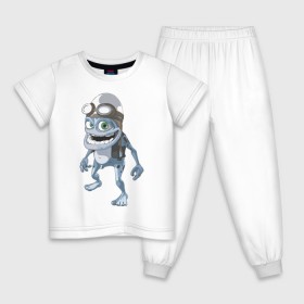 Детская пижама хлопок с принтом Крэйзи Фрог в Кировске, 100% хлопок |  брюки и футболка прямого кроя, без карманов, на брюках мягкая резинка на поясе и по низу штанин
 | crazy frog | крейзи фрог | крэйзи фрог