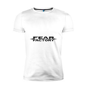 Мужская футболка премиум с принтом Fear Factory (1) в Кировске, 92% хлопок, 8% лайкра | приталенный силуэт, круглый вырез ворота, длина до линии бедра, короткий рукав | американский рок | лого fear factory | логотип fear factory | рок | символика fear factory | эмблема fear factory