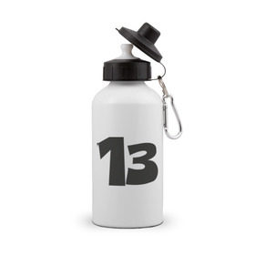 Бутылка спортивная с принтом 13 в Кировске, металл | емкость — 500 мл, в комплекте две пластиковые крышки и карабин для крепления | 13 | зловещее | номер | тринадцать | цифра | число